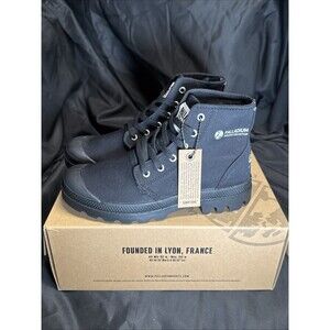 Size Men 3.5 (women 5) - Palladium Pampa Hi Organic 2 Black Canvas Boots